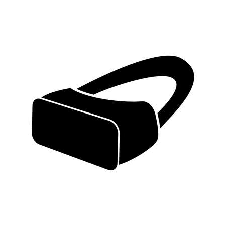 VR glasses it is black color icon .のイラスト素材