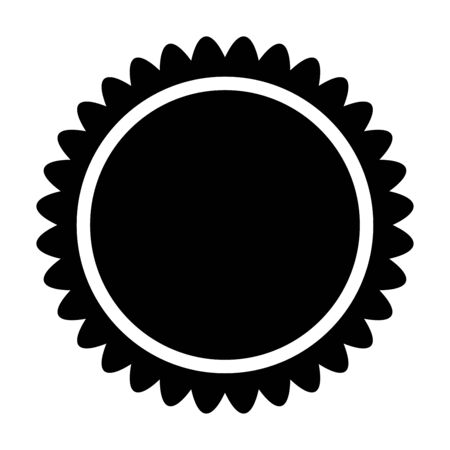 Sun it is black color icon .のイラスト素材