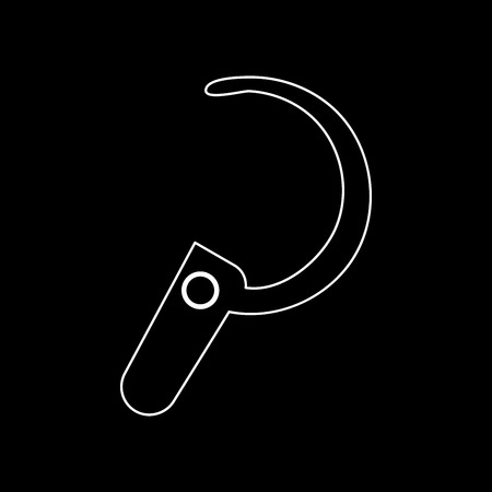 Headset it is white color icon .のイラスト素材