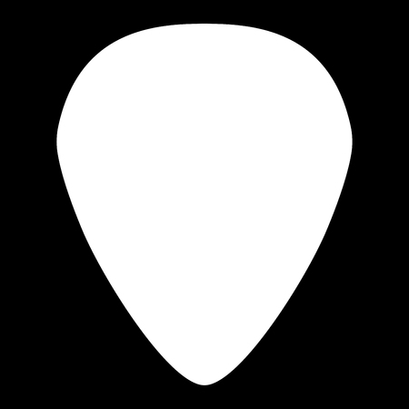 Mediator for guitar it is white color icon .のイラスト素材