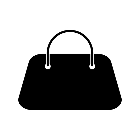Woman bag it is black color icon .のイラスト素材