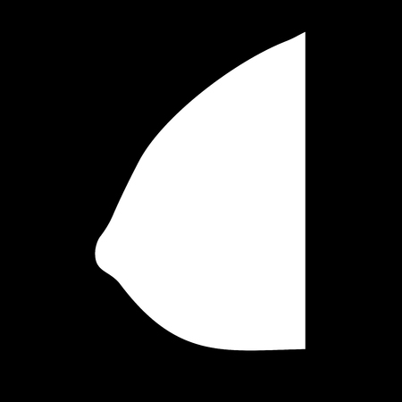 Female breast it is white color icon .のイラスト素材