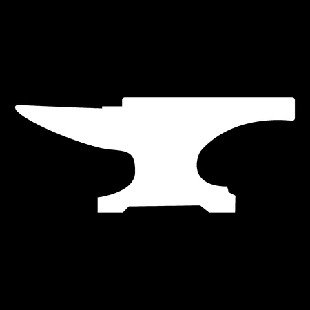 Anvil block it is white color icon .のイラスト素材