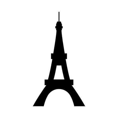 Eiffel Tower it is black color icon .のイラスト素材