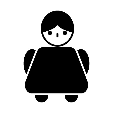 Old woman it is black color icon .のイラスト素材