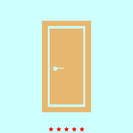 Door  set  it is color icon . Simple style .のイラスト素材