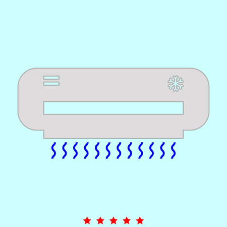 Air conditioner  set  it is color icon . Simple style .のイラスト素材