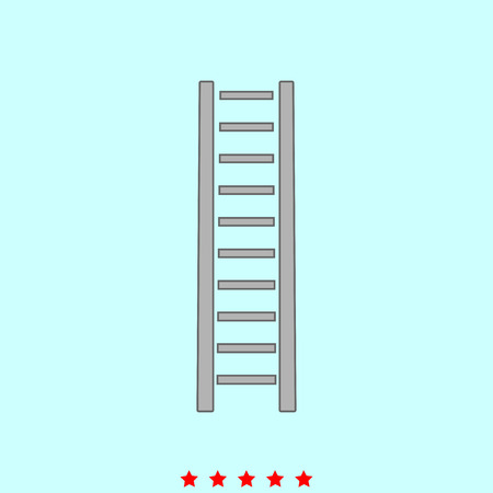 Wooden step ladder  simple style icon.のイラスト素材