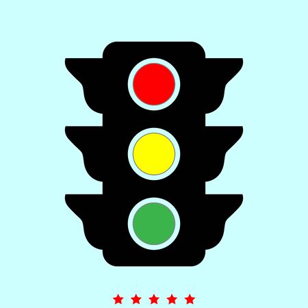 Traffic light  simple style icon.のイラスト素材
