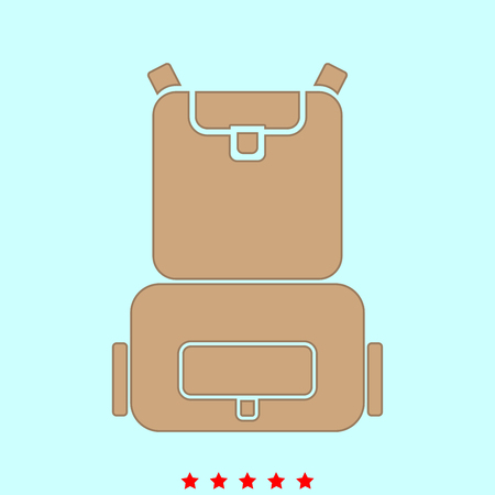 Backpack  simple style icon.のイラスト素材