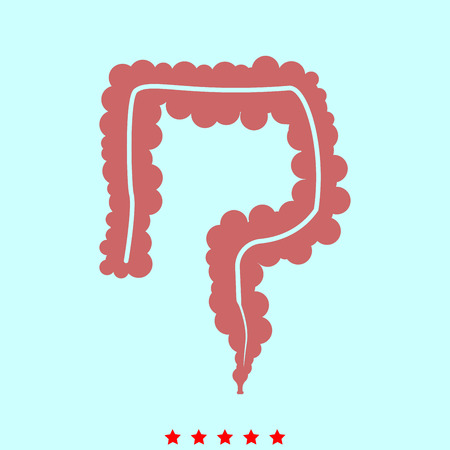 Intestine  simple style icon.のイラスト素材