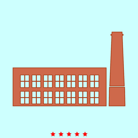 Industrial building factory  simple style icon.のイラスト素材