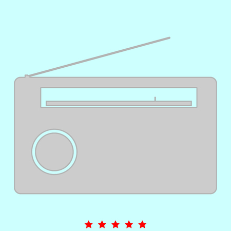 Radio simple style icon.のイラスト素材