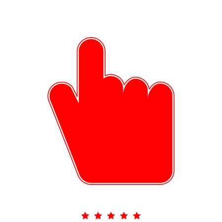 Point hand  icon in flat style.のイラスト素材