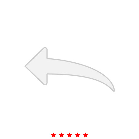 Arrow return or reply  icon in Flat style .のイラスト素材