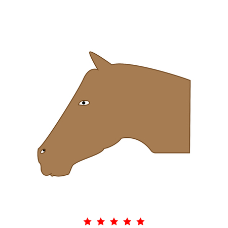 Horse head  it is icon . Flat style .のイラスト素材