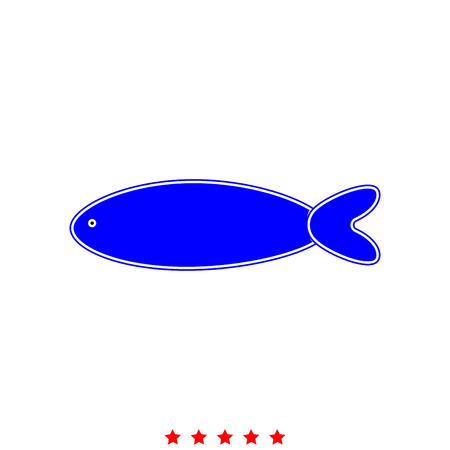 Fish  it is icon . Flat style .のイラスト素材
