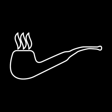 Smoking pipe it is icon . Flat style .のイラスト素材