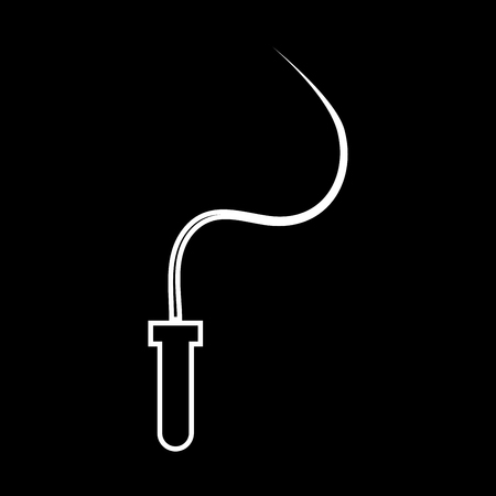 Whip it is icon . Flat style .のイラスト素材