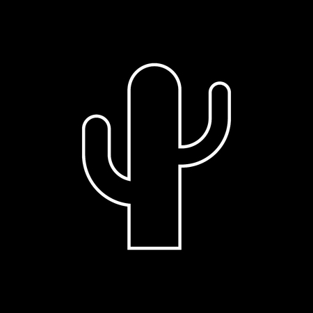 Cactus it is icon . Flat style .のイラスト素材