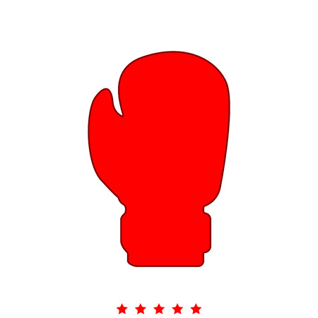 Boxing glove it is icon . Flat style .のイラスト素材