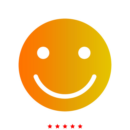 Smile it is icon . Flat style .のイラスト素材