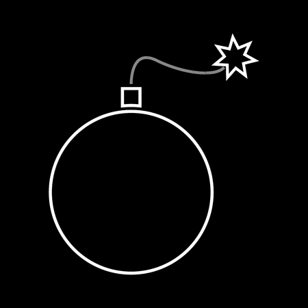 Bomb it is icon . Flat style .のイラスト素材