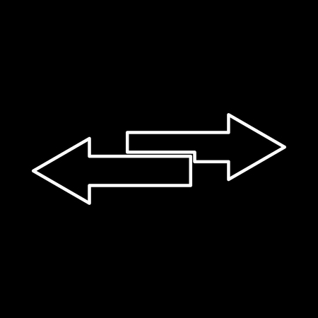 Two side arrows it is icon . Flat style .のイラスト素材