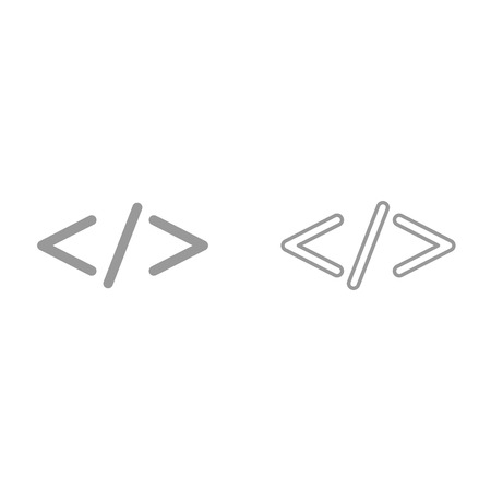 Symbol code  grey set it is icon . Flat style .のイラスト素材