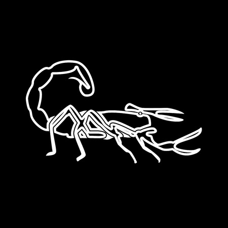Scorpion it is icon . Flat style .のイラスト素材