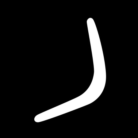 Boomerang it is icon . Flat style .のイラスト素材