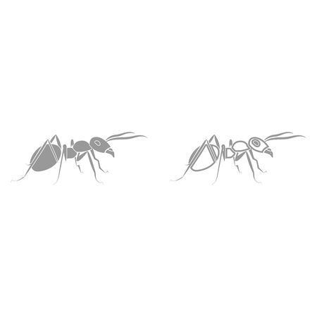 Ant it is black icon . Simple style.のイラスト素材
