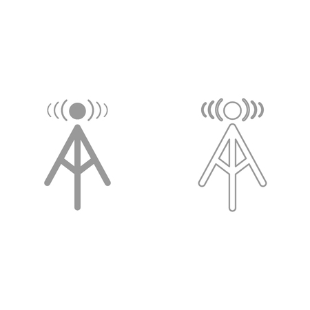 Radio tower it is black icon . Simple style.のイラスト素材