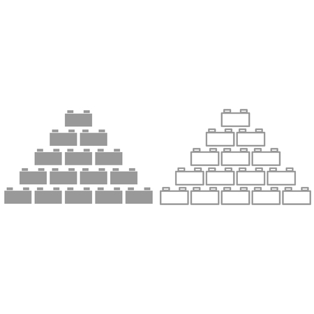 Building block it is black icon . Simple style.のイラスト素材