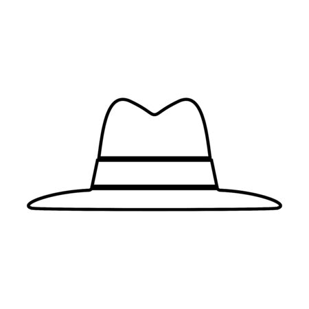 Hat it is black icon . Simple style .のイラスト素材