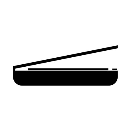 Scanner it is black icon . Flat styleのイラスト素材