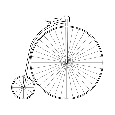 Retro bicycle black icon .のイラスト素材