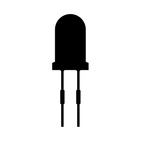 Light diode it is black icon . Flat styleのイラスト素材