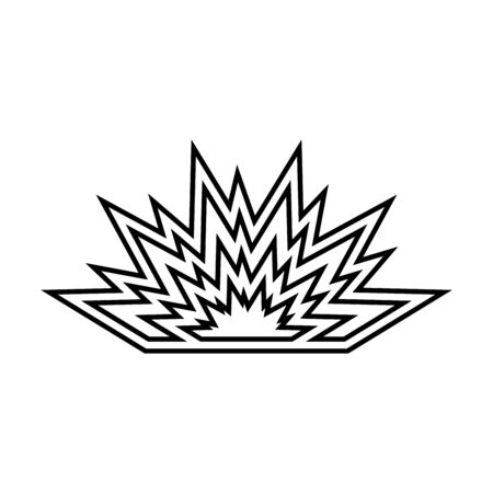 Explosion black icon .のイラスト素材