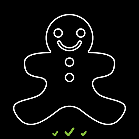 Christmas cookie it is white icon . Flat styleのイラスト素材