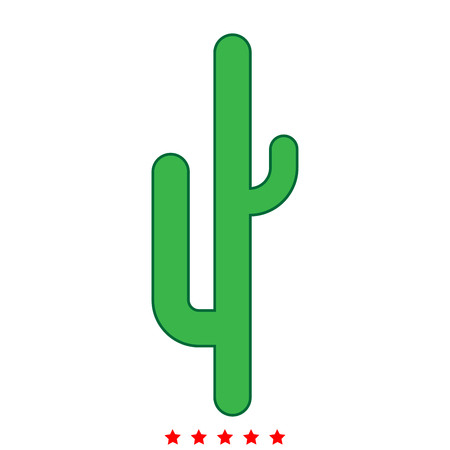 Cactus icon . It is flat styleのイラスト素材