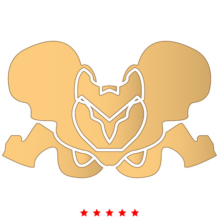 Pelvis skeleton icon . It is flat styleのイラスト素材