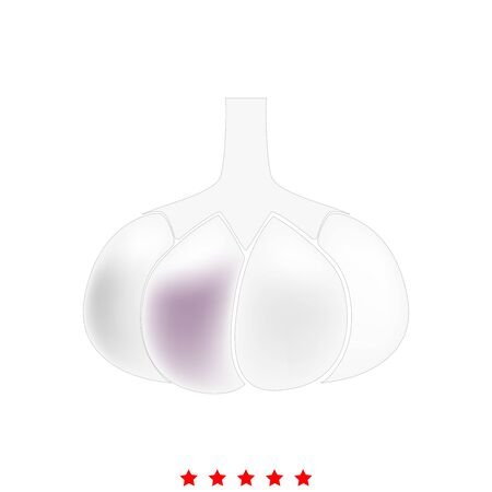 Garlic icon . It is flat styleのイラスト素材