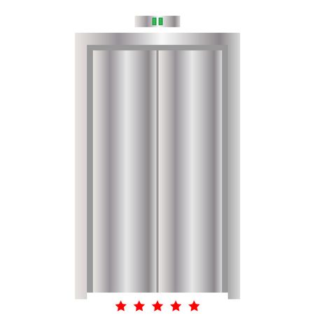 Elevator doors icon Illustration color fill simple styleのイラスト素材