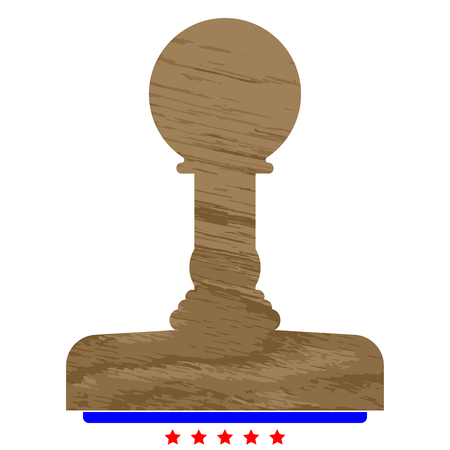 Rubber stamps  icon Illustration color fill simple styleのイラスト素材