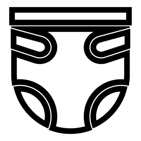 Diaper or nappy black color iconのイラスト素材