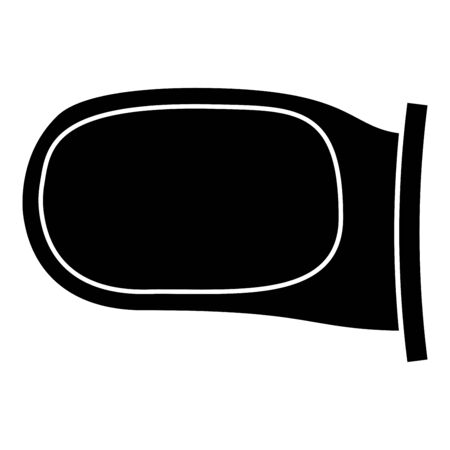 Back side mirror icon black color vector illustration flat style simple imageのイラスト素材