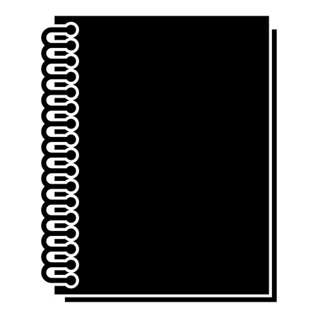 Notebook with spring icon black color vector illustration flat style simple imageのイラスト素材
