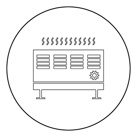 Heat con  icon black color in circle or round vector illustrationのイラスト素材