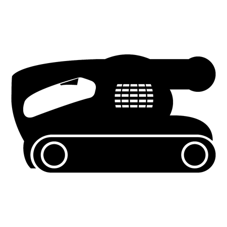Belt sanding machine for grain finishing held polishing power tool icon black color vector illustration flat style simple imageのイラスト素材